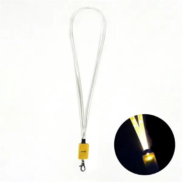 White and Yellow Custom Woven Logo Lanyard for Premium Brand Activation