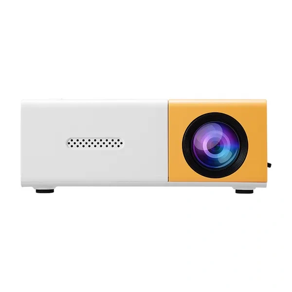 White Ultra-Compact 1080p LED Mini Projector with HDMI for Portable Media