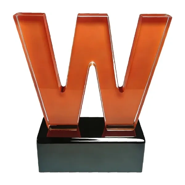 Custom 3D Letter Alphabet Crystal Award trophy