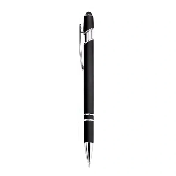Black 2-in-1 Metal Stylus Pen for Custom Logo Business Tech Gifts