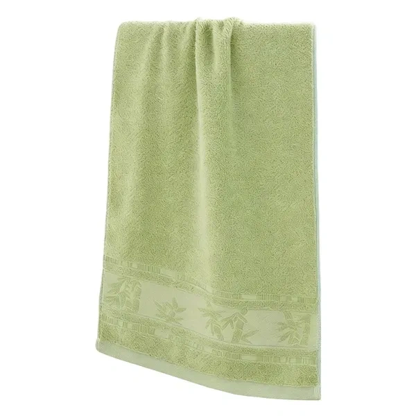 Green Antibacterial Bamboo Fiber Towel Set for Eco-Friendly Bulk Branding