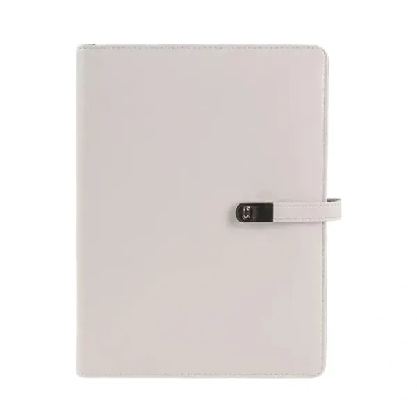 White Magnetic Buckle Hardcover Notebook for Durable Office A5 Planners