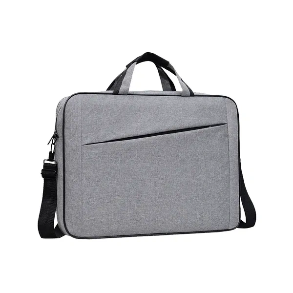 Grey Water-Repellent Slim Business Briefcase for Professional 15.6 inch Laptops
