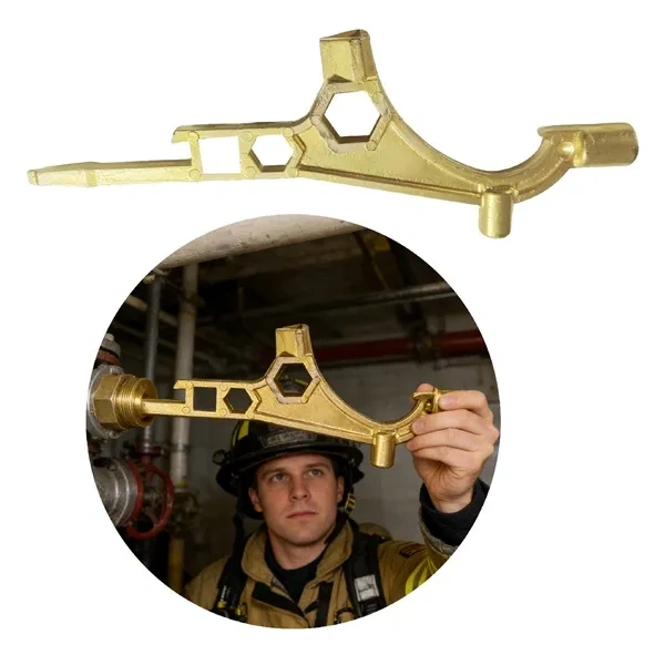 Brass Universal Multi-Function Spanner for Emergency Fire Hydrant Use