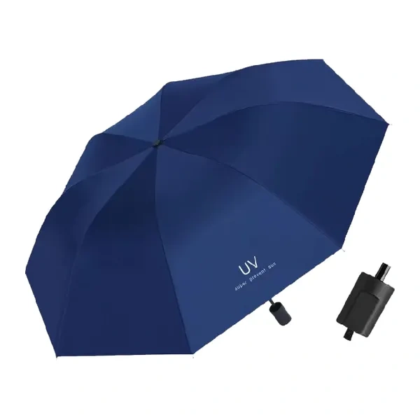 Navy Blue Pocket UV Protection Umbrella for Small Order Compact Travel