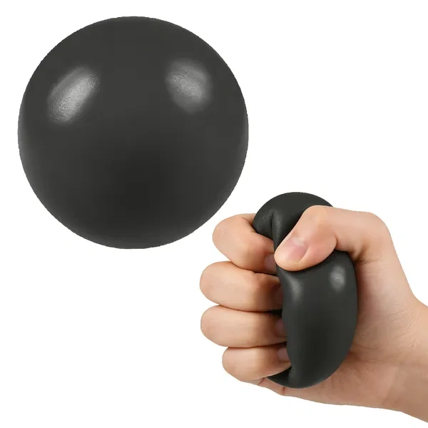 Black Round Foam Stress Ball for Wholesale Promotional Anti-Anxiety Giveaways