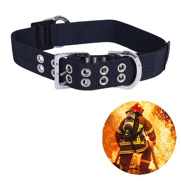 Black Double Prong Tactical Webbing Belt for Robust Outdoor Utility