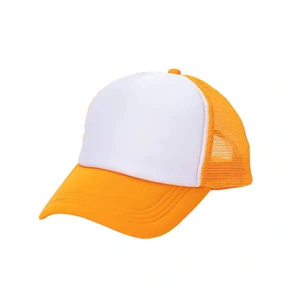 Orange and White Foam Front Trucker Hat for Bulk Event Giveaways