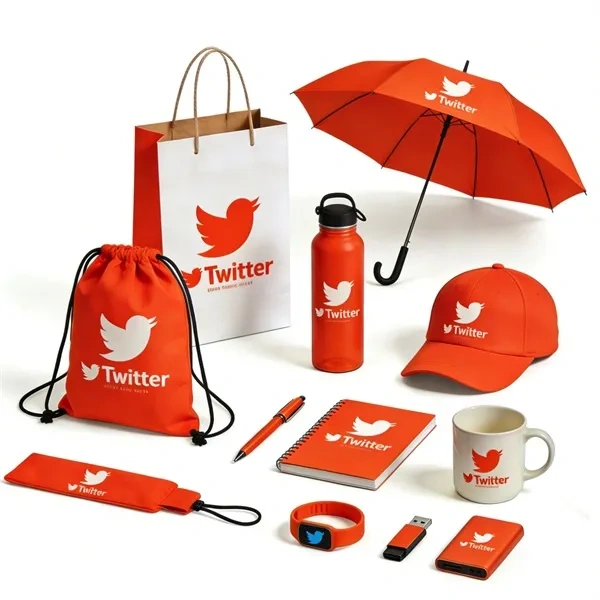 Red and White All-in-One Branding Gift Set for Bulk Employee Welcome Kits