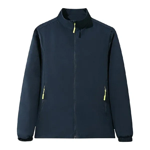 Dark Navy Full-Zip Lightweight Windbreaker Jacket for Performance Branding
