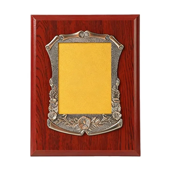 Rosewood Finish Wooden Recognition Plaque for Corporate Service Awards