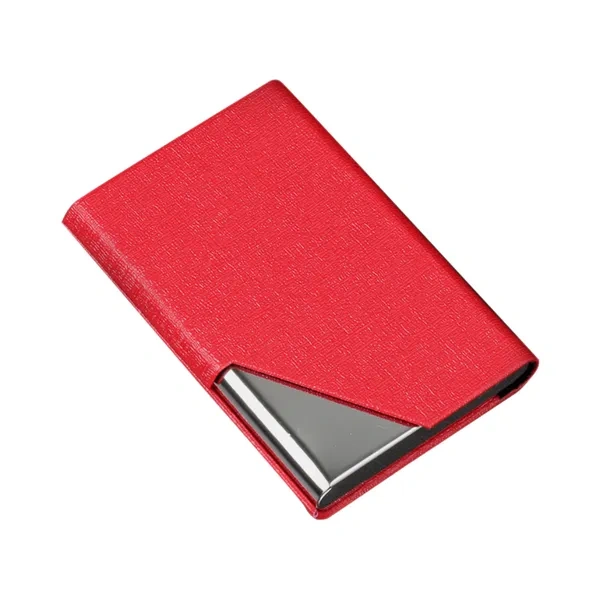 Red Magnetic Business Card Holder for Personalized Stainless Steel Networking