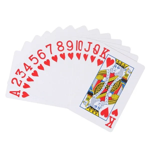Red and White Custom Branded Poker Cards for Casino-Grade Event Giveaways