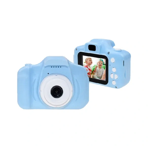 Blue Shockproof Kids Digital Camera for Durable HD Video Gift Branding