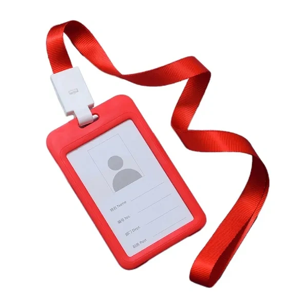Red Floating Foam Keychain with ID Holder for Marine and Office Utility