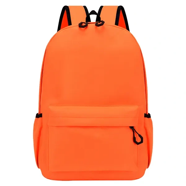 Orange High-Capacity Academic Scholar Backpack for Custom Logo School Branding