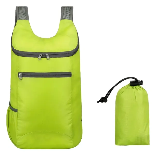 Lime Green Ultra-Lightweight Packable Foldable Daypack for Nylon Travel Branding
