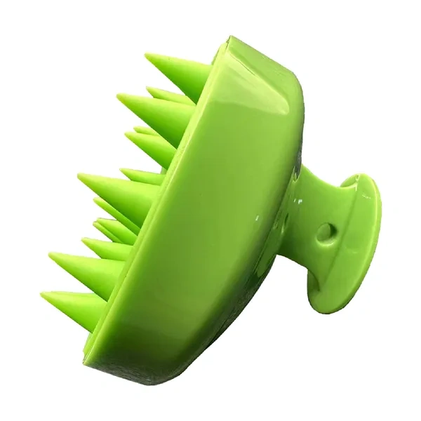 Green Waterproof Silicone Scalp Massager for Pet Grooming and Hair Care