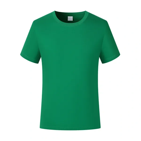 Green Cotton Crewneck Promotional T-Shirt for Wholesale Screen Printing