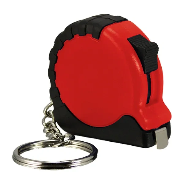 Red Tape Measure Keychain Utility Tool for Durable Plastic Pocket Promo