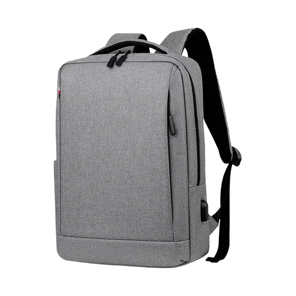 Grey Anti-Theft USB Laptop Backpack for Durable Business Corporate Gifts