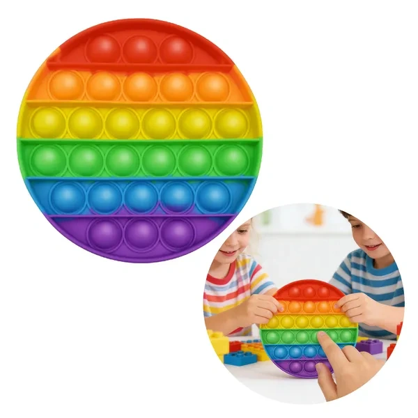 Rainbow Silicone Pop It Fidget Toy for Wholesale Sensory ADHD Stress Relief