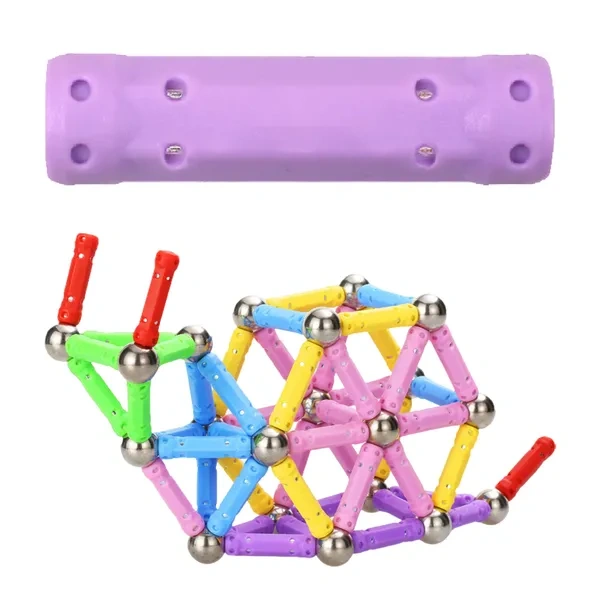 Colorful Magnetic Building Sticks for Non-Toxic STEM Educational Toy Bulk