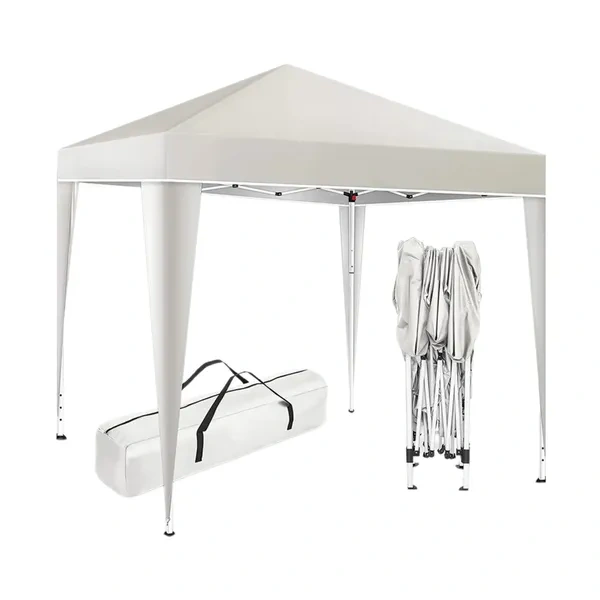White 3x3m Pop-Up Foldable Canopy Tent for Water-Resistant Outdoor Events