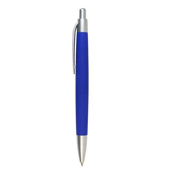 Blue Retractable Click-Action Plastic Pen for Affordable Trade Show Branding