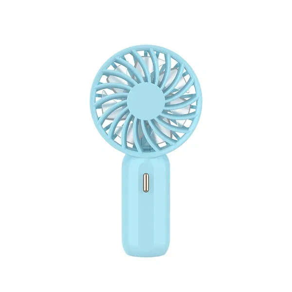 Blue 3-Speed Rechargeable Handheld USB Fan for Portable Event Cooling