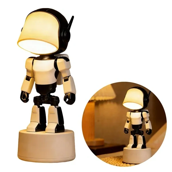 Yellow Sci-Fi Robot LED Desk Lamp for Tech Company Promotional Gifts
