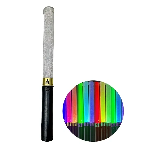 Black 15-Color Change LED Glow Stick for Wholesale Battery Operated Events