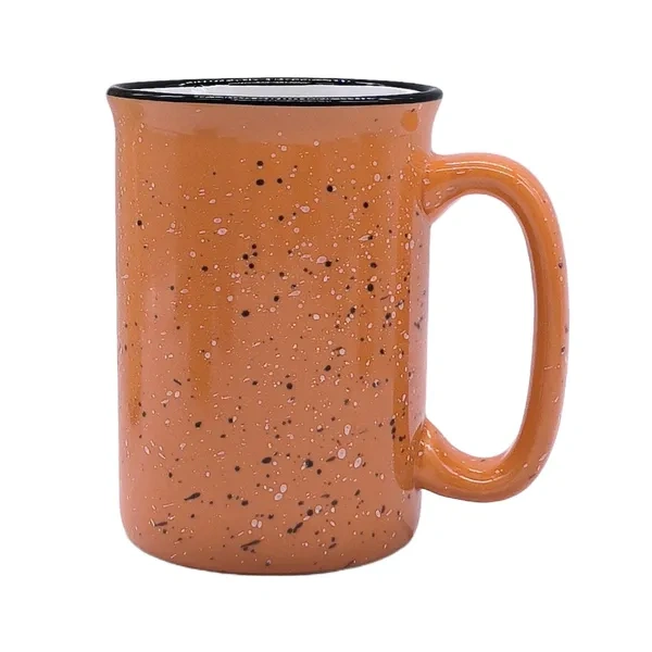 Orange Retro Enamel-Style Ceramic Mug for Bulk Speckled Outdoor Branding