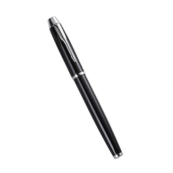 Black Metal Fountain Pen with Gold Trim for Custom Branded Executive Gifts