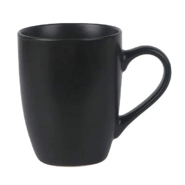 Matte Black Soft-Touch Ceramic Mug for Elegant Executive Modern Branding