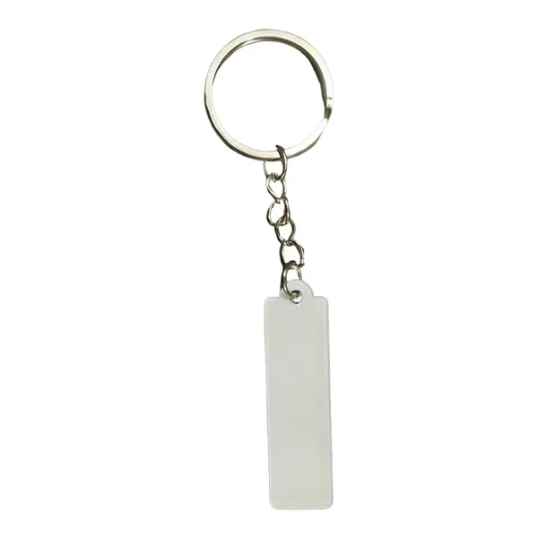 Silver Rectangular Metal Keychain Blank for Bulk Laser Engraving Supplies