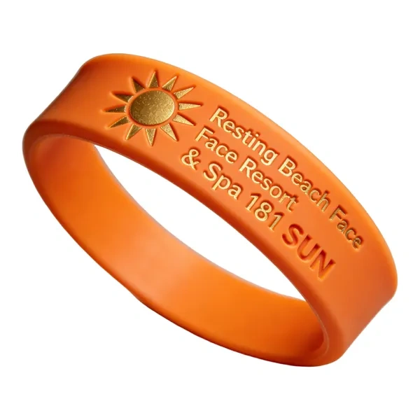 Orange Custom Silicone Wristband for Bulk Event and Sports Promotions