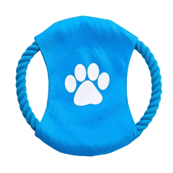 Blue Bite-Resistant Dog Rope Frisbee for Durable Pet Event Giveaways