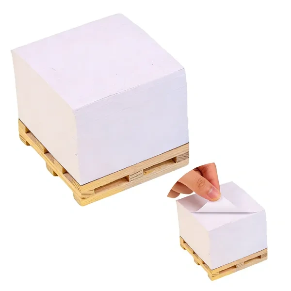 White Pallet Shaped Sticky Notes for Branded Logistics Company Event Gifts