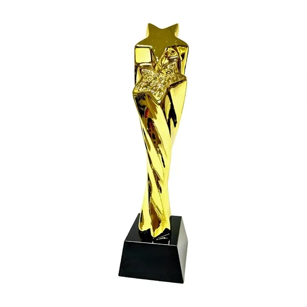 Gold Twisted Column Star Performance Award for Sales Achievement
