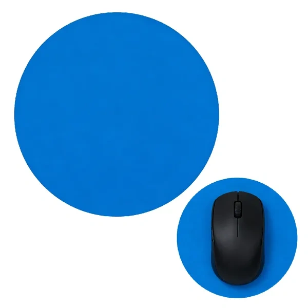 Blue Round Circular Mouse Pad for Low Cost Branded Rubber Base Giveaways