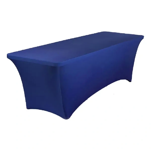 Royal Blue Stretch Spandex Fitted Table Cover for Wrinkle-Free Event Branding