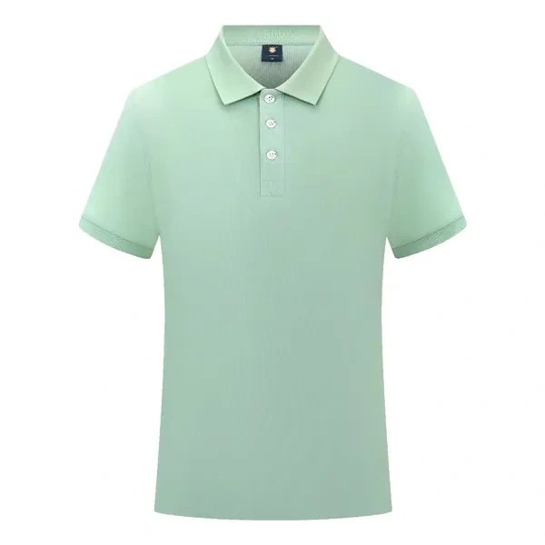 Mint Green Pique Knit Classic Polo Shirt for Custom Uniform Embroidery