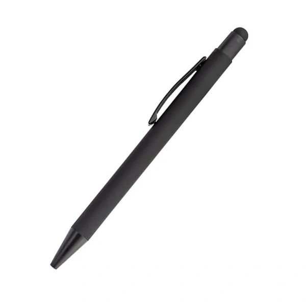Black Fast-Print Pocket Clip Plastic Pen for Quick Custom Logo Office Needs