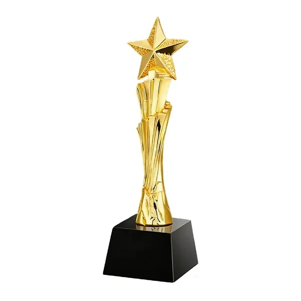 Gold Fluted Star Annual Recognition Trophy for Performance Achievement