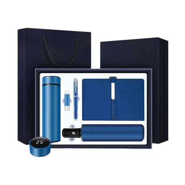 Navy Blue 5-in-1 Comprehensive Branding Kit for Multi-Piece Client Appreciation