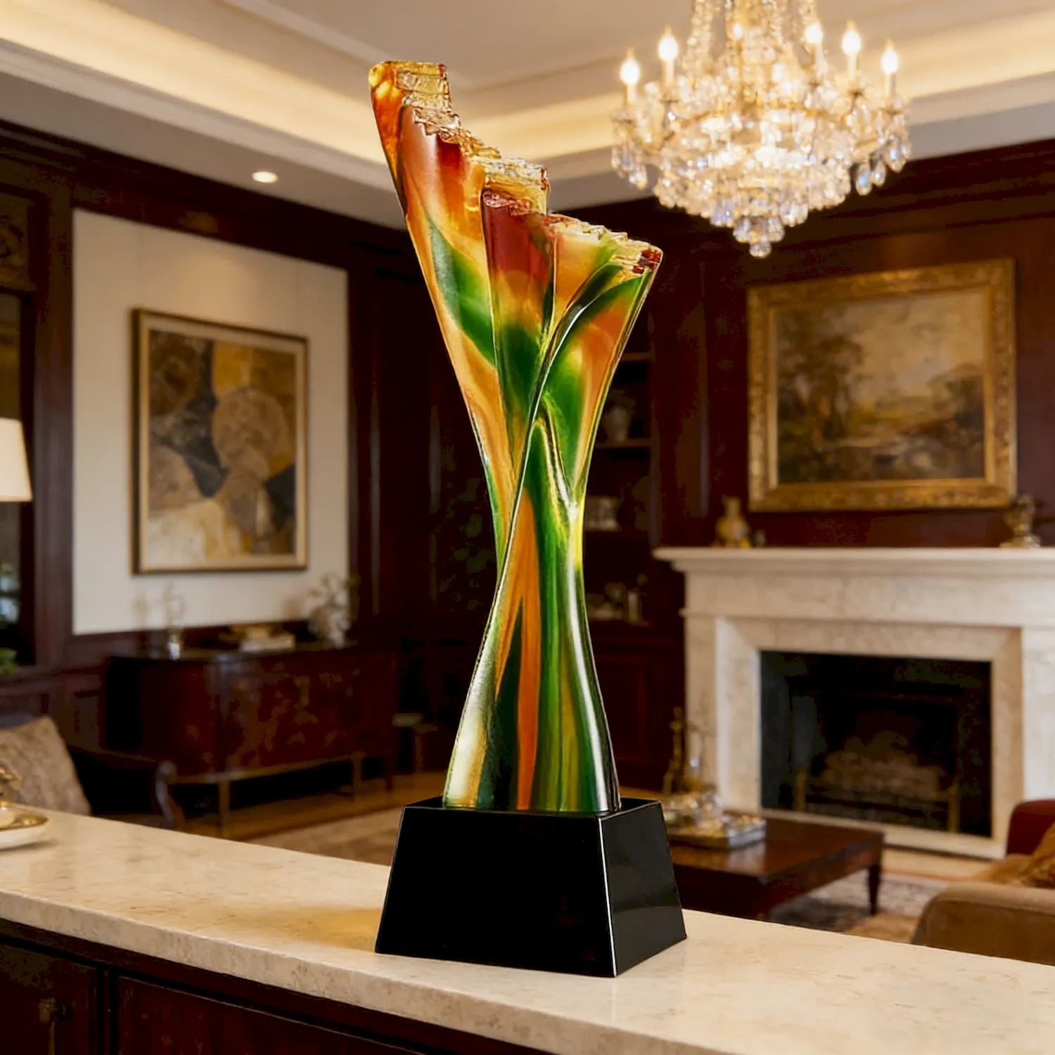 Custom Logo Colorful Spiral Crystal Award for Corporate SmallOrder