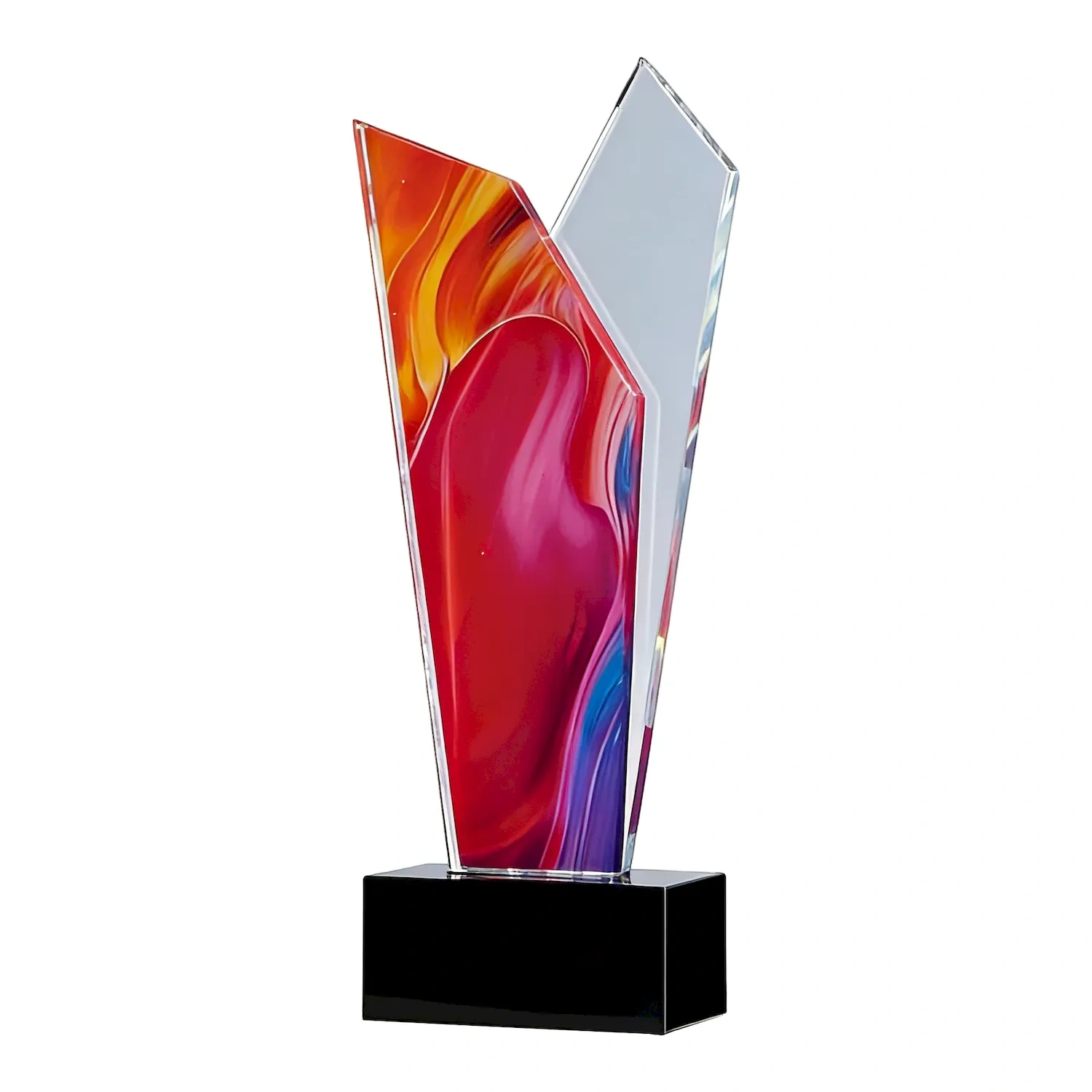 Bulk Wholesale Colorful Crystal Trophies with Black Base for Business Small Order