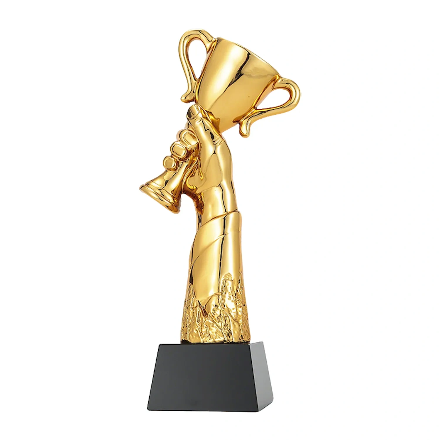 Custom Victory Hand Gold Trophy for Corporate Achievement Awards by SmallOrders