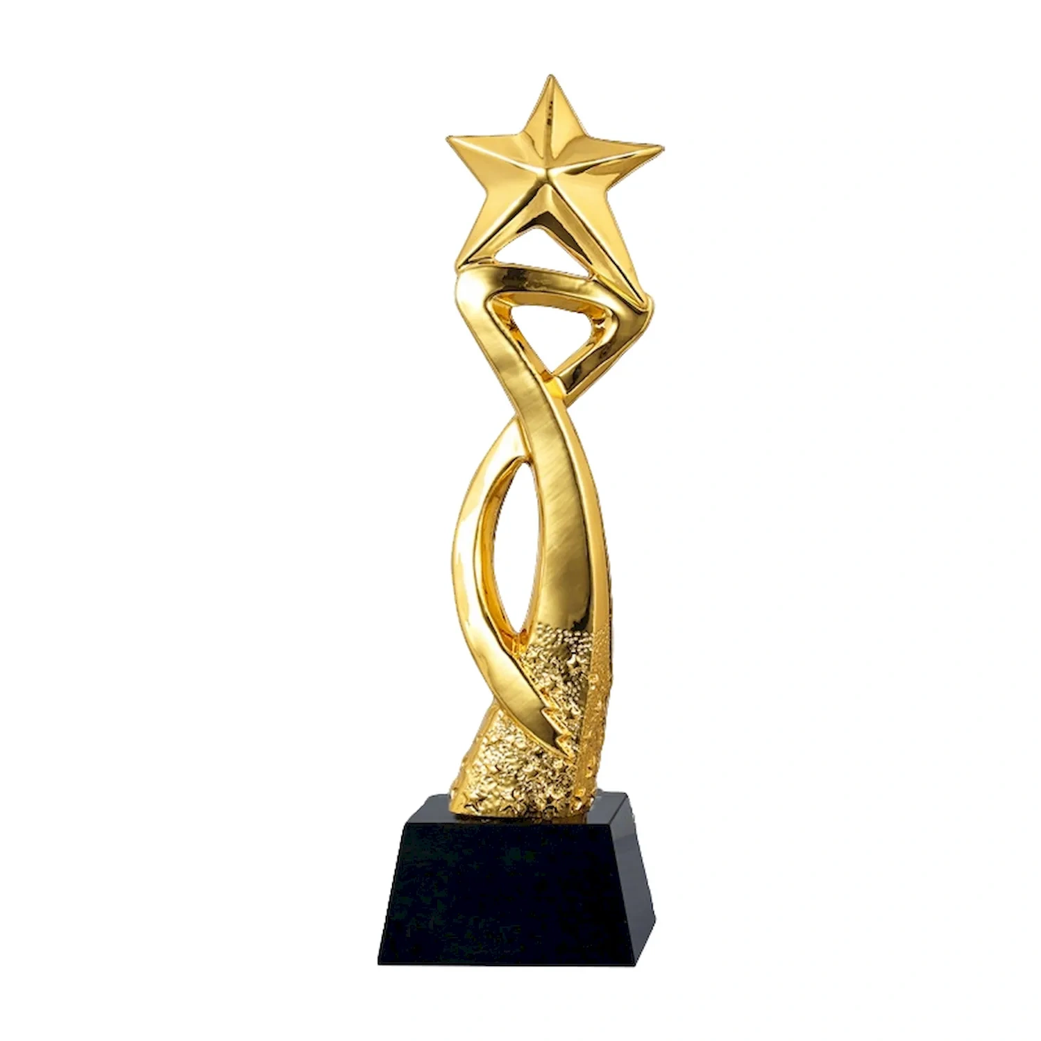 Custom Gold Star Trophy with Spiral Base for Corporate Excellence Awards by SmallOrders